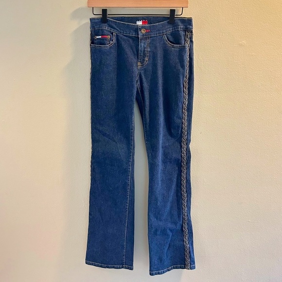 Tommy Hilfiger Bootcut Jeans Womens Size 7 Y2K 2002 Dark Wash Low Rise Vintage - Picture 10 of 10
